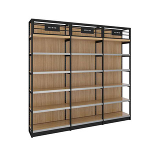 Perforated Supermarket Shelves Double Sided Freestanding For Convenience Store Lightweight Cold Rolled Steel Vertical Display - Product Image 1