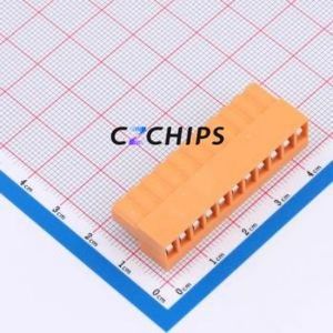 MXHT396K-3.96-11P-OE01-Cu-S-A Plug-in Terminal Block P=3.96mm Connector Screw Fixing 1x11P 3.96mm Orange - Product Image 2