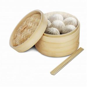Cuiseur vapeur pliable en acier inoxydable <span class=keywords><strong>pour</strong></span> la cuisson, avec panier vapeur en bambou et cuiseur vapeur à <span class=keywords><strong>couscous</strong></span> en bois <span class=keywords><strong>8</strong></span> compartiments - Product Image 6