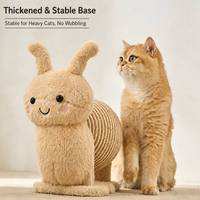 Jouet interactif pour chat à faire gratter soi-même, design en peluche alpaga avec base robuste pour chats, design en peluche escargot pour chats d'intérieur