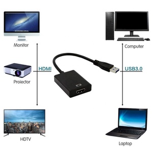 Adaptador USB 3,0 a HD 1080P para tarjeta gráfica externa, convertidor de Audio y vídeo, compatible con Windows XP Vista Win7/8, chapado en oro - Product Image 3