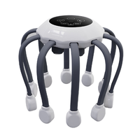 Masseur de tête intelligent portable sans fil USB rechargeable en forme de pieuvre avec batterie 900 mAh pour un soulagement électrique confortable