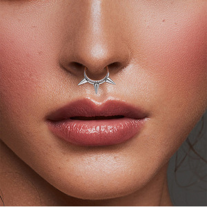 Anillo de Titanio G23 para Oreja y Nariz, Piercing de Cono Puntiagudo con Zirconia Cúbica, Aro con Bisagra, Segmento Clicker, Joyería para Piercing Corporal de Cartílago - Product Image 6