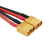 14AWG XT60 1 Female ke Male Y kabel ekstensi Splitter untuk RC Lipo baterai