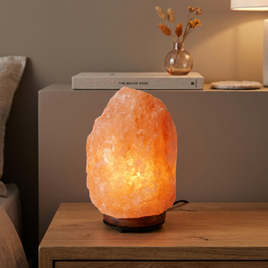 Lampe USB miniature en sel rose de l'Himalaya sculpté de haute qualité, diffuseur étanche en forme de cristal brut, décoration d'intérieur - Product Image 1