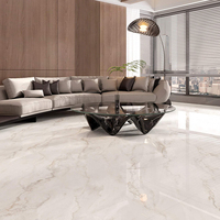 Carreaux de céramique en porcelaine métallisée polie grand format 750x1500mm effet marbre brillant pour salon