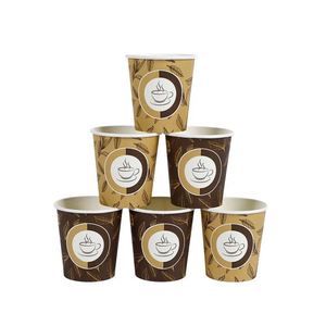 Gobelets en papier biodégradables blancs jetables pour café, 4oz, 6oz, 8oz, 12oz, personnalisables en gros pour cafés et usines - Product Image 5