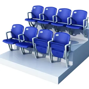 2023体育场座椅顶起椅足球HDPE塑料运动座椅防紫外线耐用可折叠座椅