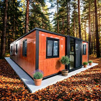 Maison conteneur en acier moderne respirante de 40 pieds, bureau extensible, unités préfabriquées pour logement temporaire résidentiel