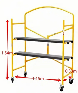 Offre Spéciale supermarchés chariot à outils multicouche cadre en métal roues verrouillables et échafaudage à boucle de roue pliable facile - Product Image 2