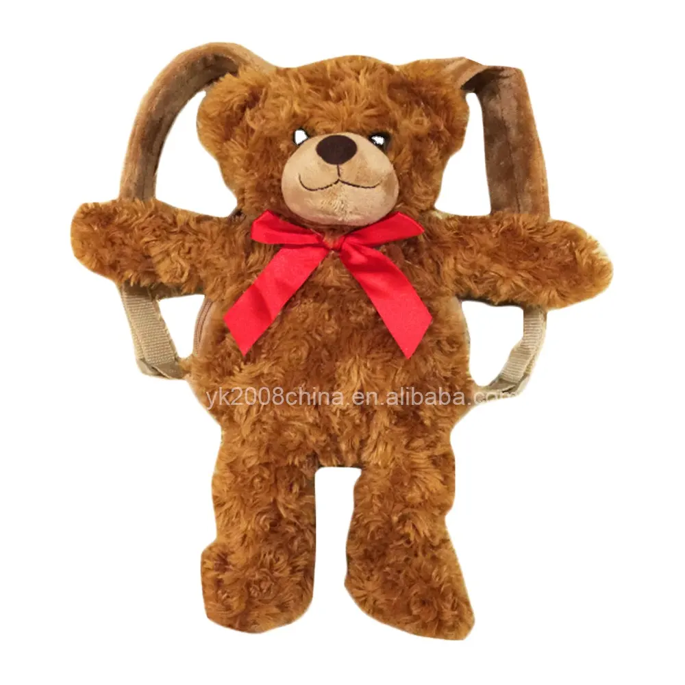 Plush Cartoon School Bag Plush Animal Backpack Stuffed Teddy Bear Bag For Kids
