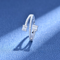 Bague en argent sterling 925, nouvelle mode, bijoux fins, tendance, bague en zircone cubique, vente en gros d'usine de bijoux