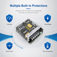 Alimentation à découpage LEYU série LRS-50 50W à sortie unique 5V 12V 15V 24V 36V 48V DC, sortie AC-DC pour l'automatisation industrielle