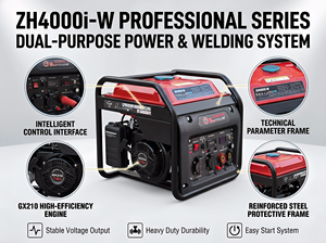 Generador <span class=keywords><strong>de</strong></span> <span class=keywords><strong>Gasolina</strong></span> con Inversor <span class=keywords><strong>de</strong></span> 3000 Vatios y Soldadora 2 en 1, Máquina Combinada con Soldadora Manual <span class=keywords><strong>de</strong></span> Arco Metálico <span class=keywords><strong>de</strong></span> 20-150A - Product Image 3