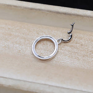 จี้ห้อยรูปวงกลมชุบเงินแท้ 925 ยี่ห้อ WENCHI ขนาด 11.7 มม. พร้อมถาดเปล่าสำหรับใส่ไข่มุก สำหรับงาน DIY เครื่องประดับ รุ่น 40087 - Product Image 1