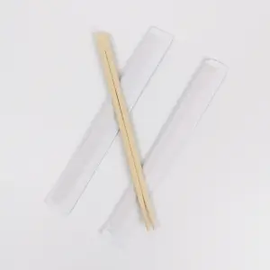 Китайские палочки для еды, Круглые двойные одноразовые бамбуковые палочки для еды, бумажная упаковка, объемный логотип на заказ