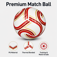 Ballon de football Aiju en cuir PU thermocollé, taille 5, léger, durable, écologique, pour sports d'équipe, logo personnalisé, vente en gros