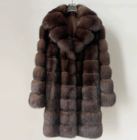 Manteau long chaud en fausse fourrure de vison, grande taille, très populaire pour l'hiver, veste en fourrure moelleuse pour l'extérieur