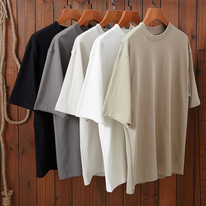 เสื้อยืดคอกลมสำหรับผู้ชายเสื้อยืดผ้าฝ้าย100% ว่างเปล่า GSM 240ว่างสำหรับผู้ชาย - Product Image 1