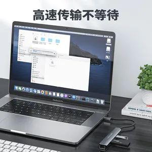 Estación de acoplamiento multifunción 4K USB C, HUB tipo C para Macbook, iPad Pro, múltiples adaptadores de puerto usb, venta al por mayor