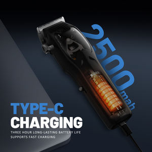 男性用プロ用バリカン、プロ用理髪師バリカンとトリマーセット、コードレスバリカン、理髪師用ヘアカットキット - Product Image 3