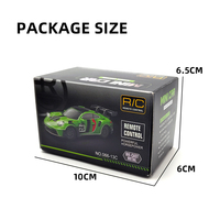 Coche de Carreras RC de Aleación Fundida a Presión, Miniatura a Escala 1/64, con Control Remoto 2.4G, Luces, Velocidad Ajustable, Cable USB, 5 Canales, Regalo