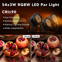 54 projecteurs PAR RGBW de performance 180W 25 °   Beam 8/30 °   Option DMX512 pour spectacles itinérants, mariages et fêtes