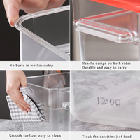 Boîtes de conservation des aliments en plastique transparent avec couvercles-Récipients hermétiques, pour congélateur et réfrigérateur