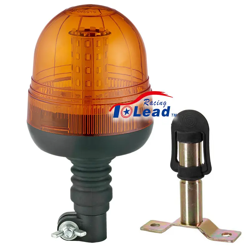 Hoge Heldere Flexibele Pool Mount Led Traffic Strobe Rotatie Lamp, DC12-24V Amber Roterend Noodwaarschuwingsbaken Knipperlicht