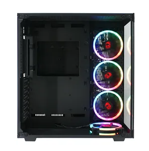 เคสคอมพิวเตอร์สำหรับเล่นเกม,แผงกระจก Redragon WIDELOAD RGB Fans เต็มจอ