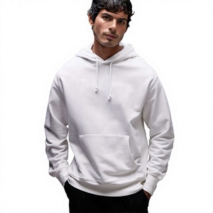 Sweat-shirt à capuche personnalisé en molleton français 320 g/m² en coton et polyester, coupe oversize pour homme, style streetwear décontracté - Product Image 3