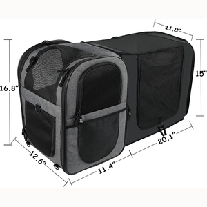 Free Sample Large <b>Hamster</b> Backpack <b>Carrier</b> with Wheels Rolling Pet <b>Carrier</b> 24.5x13.8x15.4 Inches Cotton Material - Product Image 5