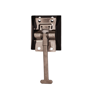 Porte-conteneur arrière de remorque de camion arrêt porte en T en acier inoxydable avec déflecteur et crochet - Product Image 4