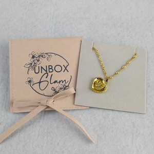 Custom Rings Jewelry Insert Cards Earrings Necklace Suede Jewellery Pouch Microfiber <b>Gift</b> Jewelry Pouch Bags with Pad Packaging - Product Image 6