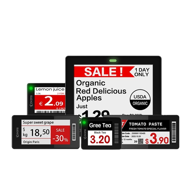 Zkong E Ink Nfc Electronic Shelf Label 2.9 Inch Electronic Display Price Tag