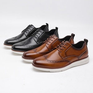 Nouvelles Chaussures Homme Brookes 2025 en Cuir Véritable Imperméables Antidérapantes Souples Respirantes Tendance Britannique à Lacets pour l'Automne - Product Image 2