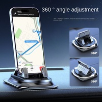 Auto-Armaturenbrett-Navigationshalterung, ABS + Silikon, Handyhalterung, höhenverstellbar, flexibles Anti-Rutsch-Pad, starke Stabilität, 360°
