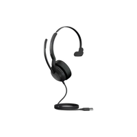 Casque stéréo supra-auriculaire réglable Jabra Evolve 30 avec micro pour PC - Casque filaire pour le travail (appels professionnels) et le jeu