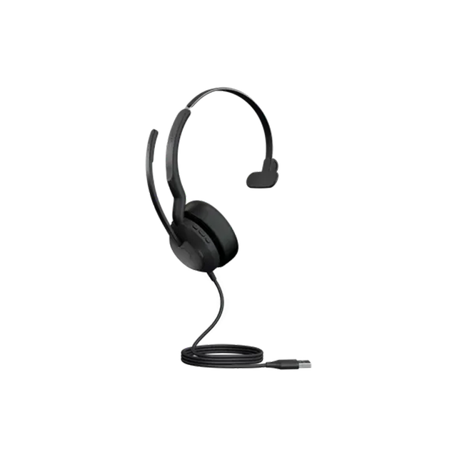 Jabra Evolve 30 Adjustable Over-Ear Stereo Headset with Mic for PC - Wired Headphones for Work (Business Calls)  Play (Gaming)