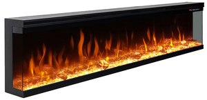 <span class=keywords><strong>Cheminée</strong></span> électrique 3D encastrée à flamme réaliste avec télécommande pour la décoration de la maison, du bureau et de l'hôtel - Product Image 3