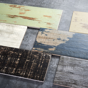 Hóa đá bằng gỗ tấm gạch 15x80cm cầu thang gỗ cổ điển thiết kế gạch sàn gạch sứ - Product Image 4