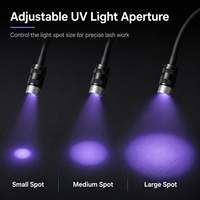 Lampe UV à pince pour séchage rapide des cils, support demi-lune, intensité réglable en continu, portable pour usage domestique, séchoir à ongles LED pour cils
