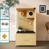 Nouvelle cage à oiseaux en bois pour perroquets, grande cage en bois massif, écologique, avec verre transparent, nid d'oiseaux spacieux, cage d'élevage d'oiseaux, vente en gros