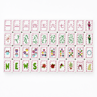 Set Mahjong Modern Amerika 4-Lapisan Akrilik Hijau 1,42 Inci 160 PCS Desain Natal Merry Grinchmas Ukiran Laser Dua Sisi