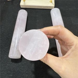 Pierre de guérison la plus vendue Cristaux de quartz rose de qualité supérieure Bâtons ronds lisses pour massage de guérison à vendre - Product Image 4
