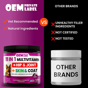 Suplemento Masticable Multivitamínico 11 en 1 para Perros, con Glucosamina, Vitaminas para Perros, Condroitina, Apoyo para Cadera y Articulaciones - Product Image 2
