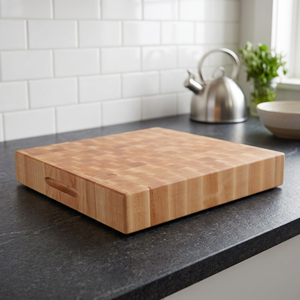 Tabla de Cortar Cuadrada de Madera de Arce Orgánica Natural Vitalucks con Ranura para Jugo, Apta para Lavavajillas, de Madera/Bambú - Product Image 6