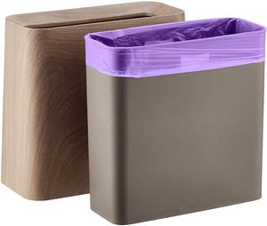 Bolsas de Basura Desechables de Plástico HDPE Tipo Camiseta, 14 Micras, Color Morado, Sellado Térmico, Tamaño y Color Personalizados, 150 Unidades - Product Image 1