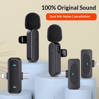 Microphone Lavalier Mini à Clipser avec Réduction de Bruit, Récepteur Type-C/Lightning Plug and Play pour Streaming en Direct et Enregistrement de Vlogs