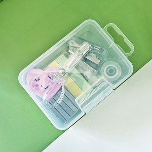 Mini Văn Phòng Phẩm Thiết Lập Trường Học Cung Cấp Văn Phòng Mục Quà Tặng Thiết Lập Văn Phòng Phẩm Stapler Và Giấy Clip Kéo Với Nhỏ Nhựa Hộp - Product Image 2